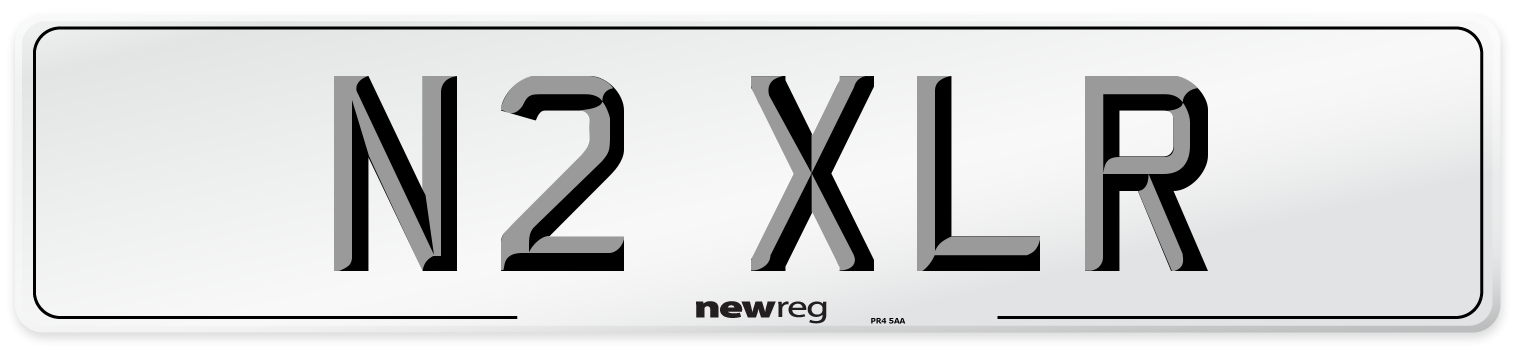 N2 XLR Number Plate from New Reg